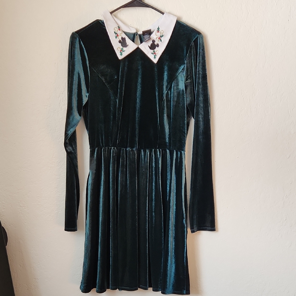 Mickey And Minnie Velvet Christmas Dress